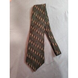 Vintage Etienne Aigner Necktie 100% Silk Dark Green 4"x57"
